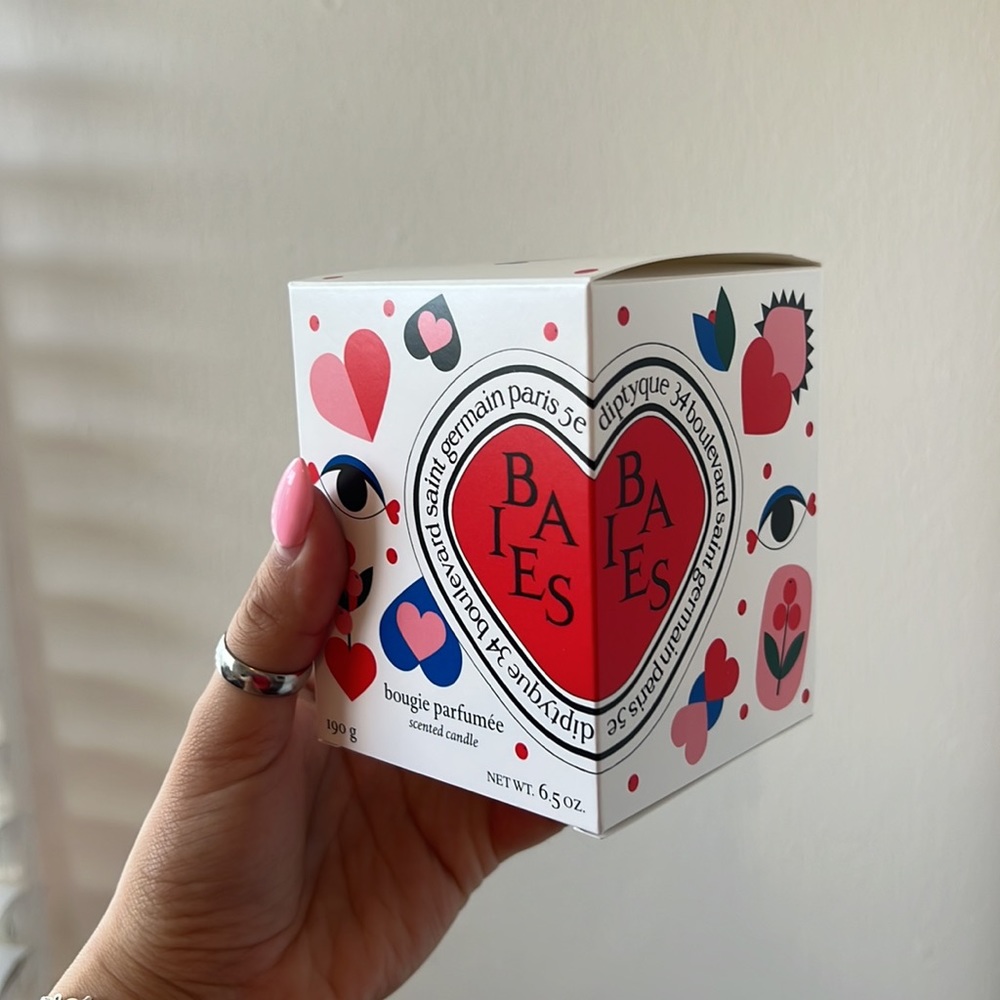 Diptyque limited edition Valentines Day candle- BAIES